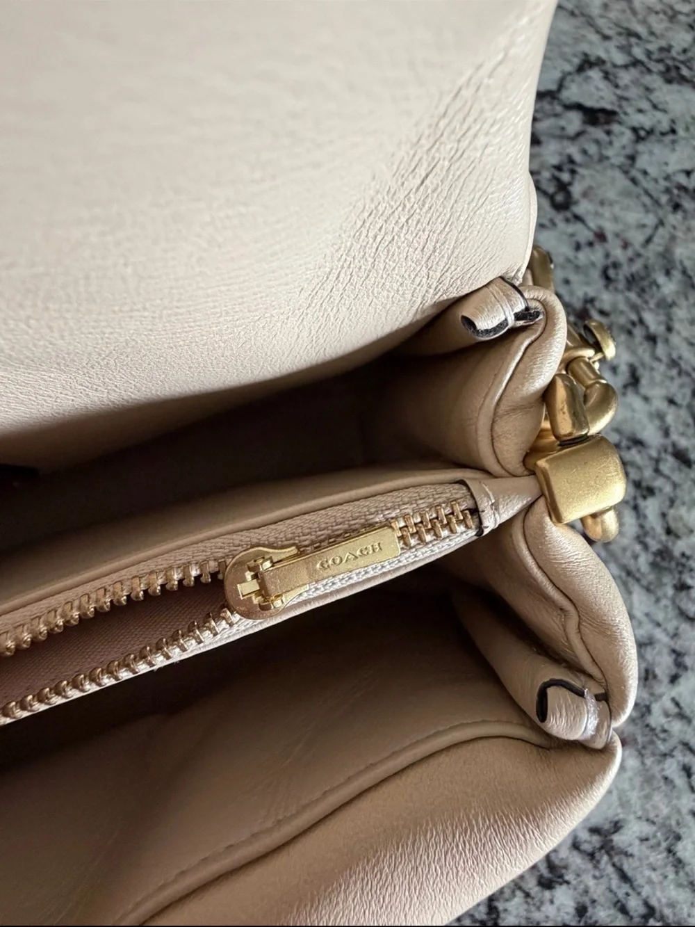 COACH Pillow Tabby Shoulder Bag 26 Ivory